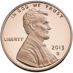 Photograph of a U.S. penny