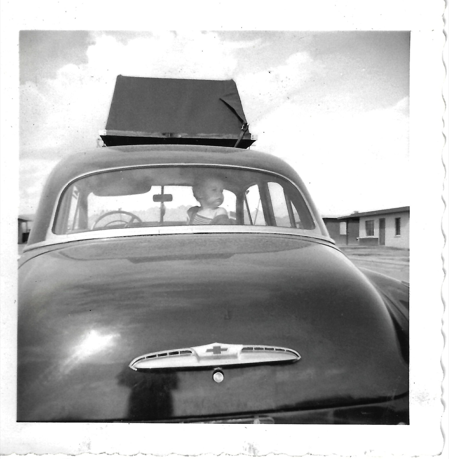 Young Betty in the family car