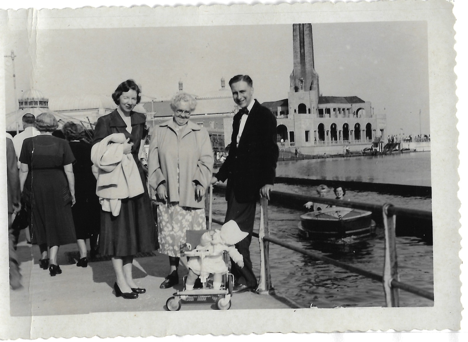 Family on the Asbury Park boardwalk