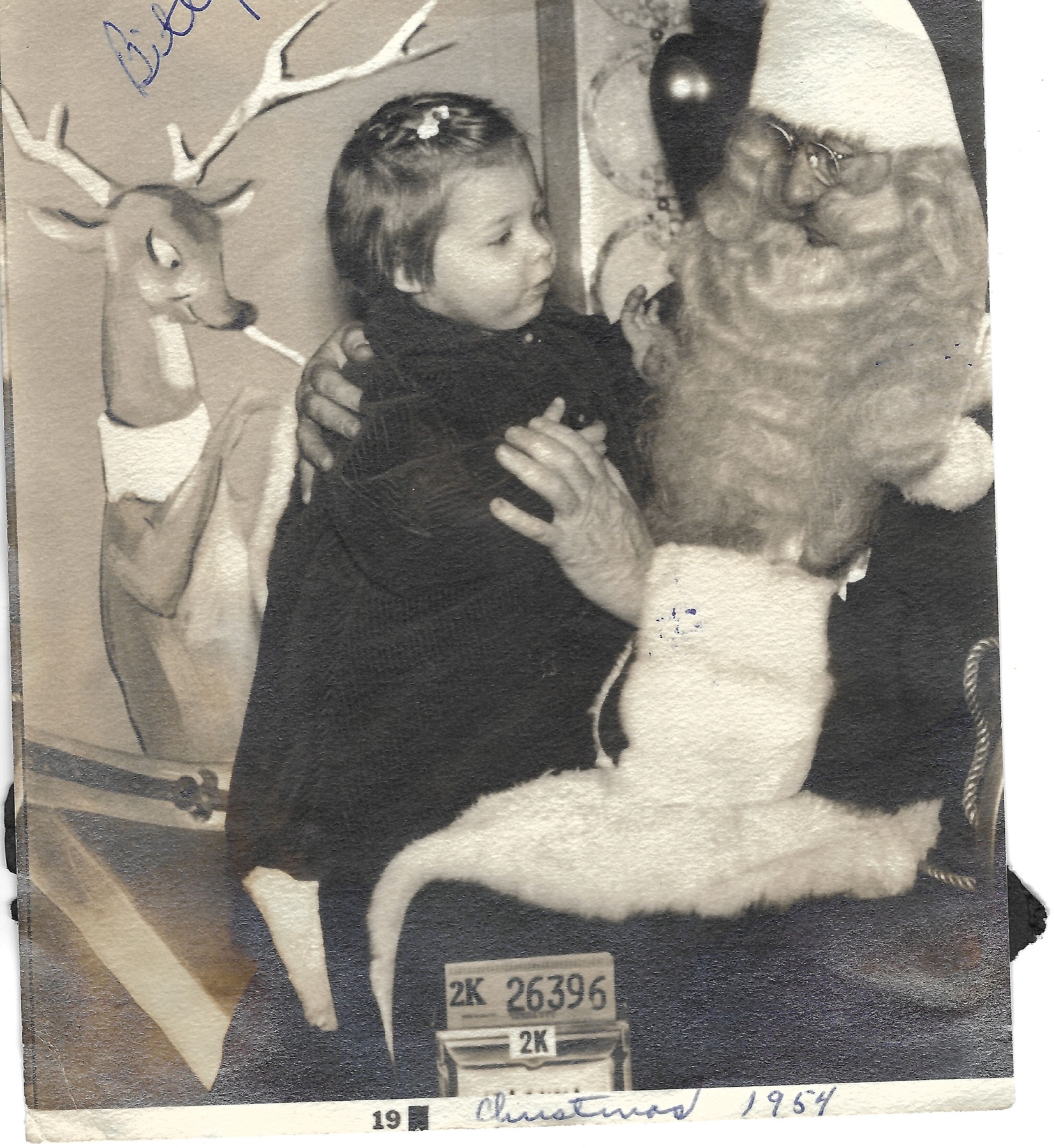 Betty visiting Santa