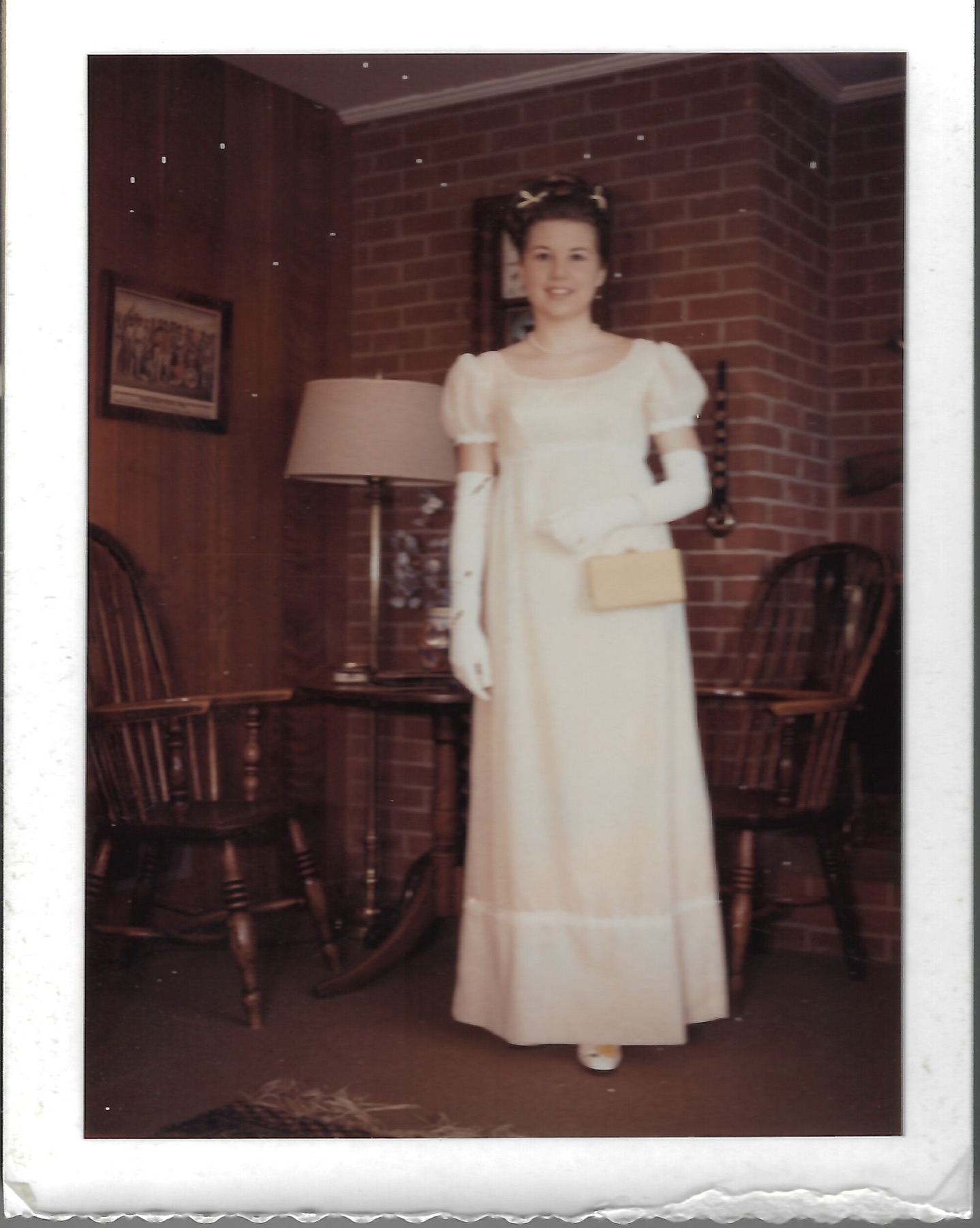 Betty dressed for her prom