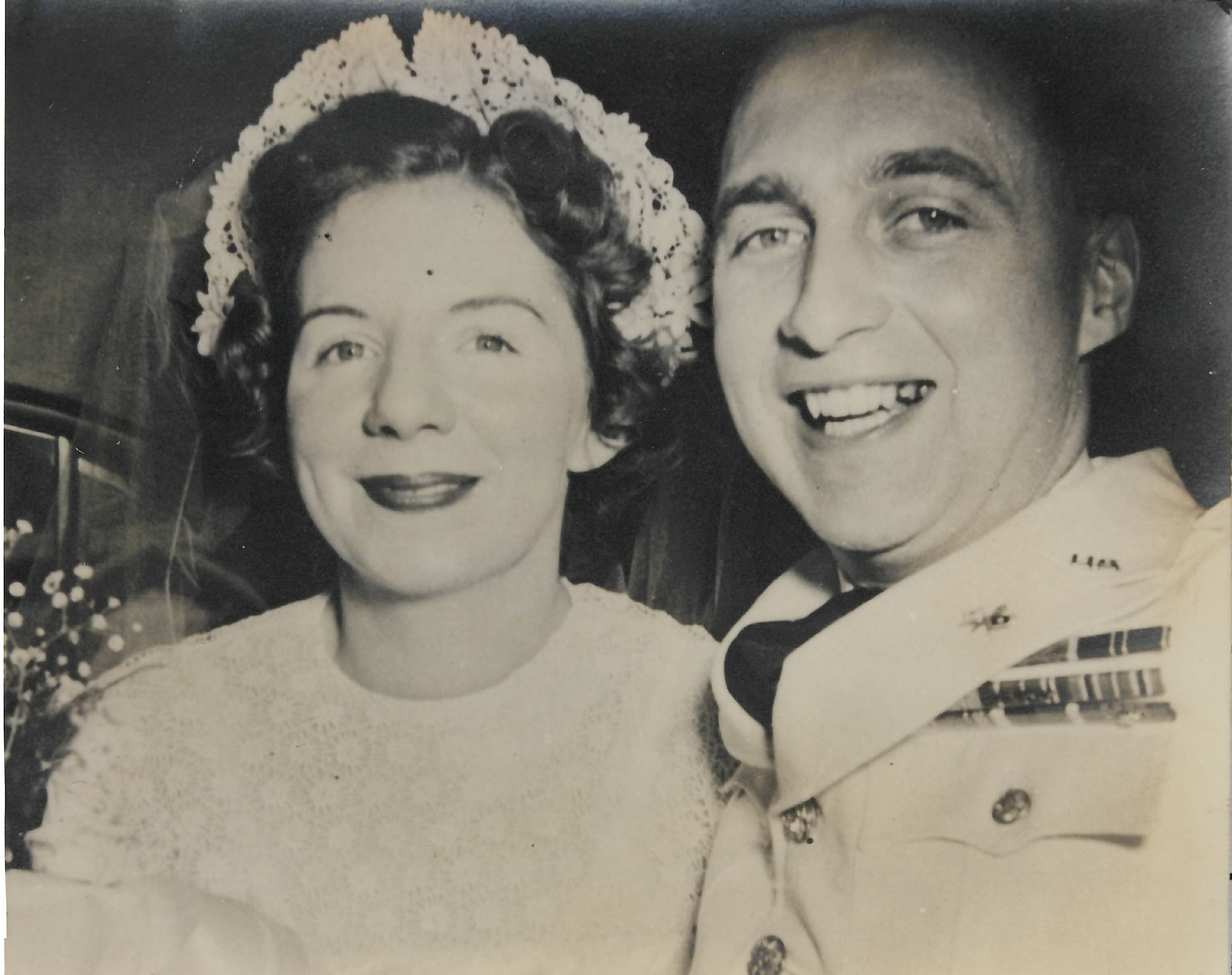 Jean and Jack on their wedding day at West Point, June 4, 1949.