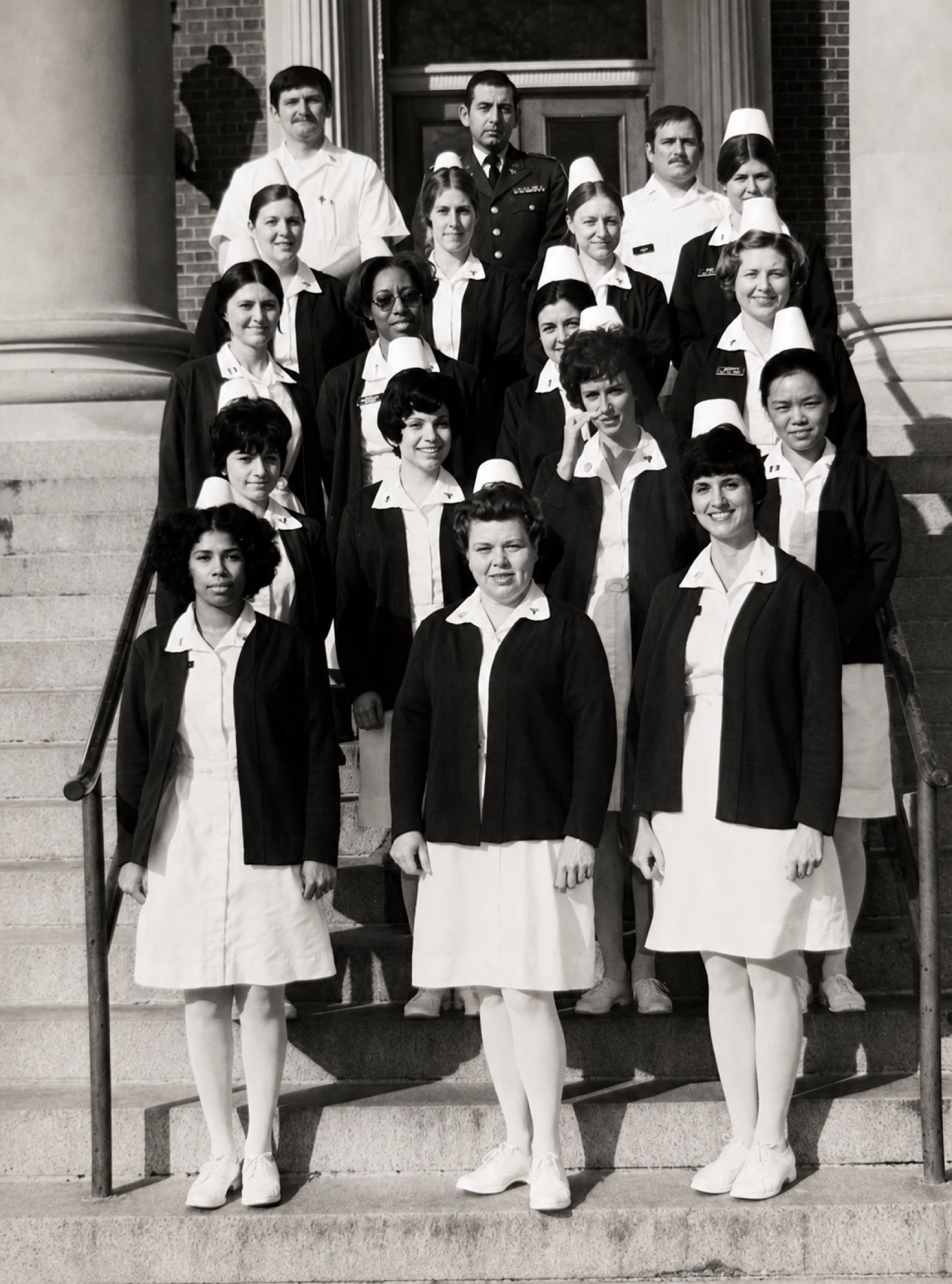 Dietetic interns group photograph, 1974; individual identities and the photographed location remain unconfirmed.