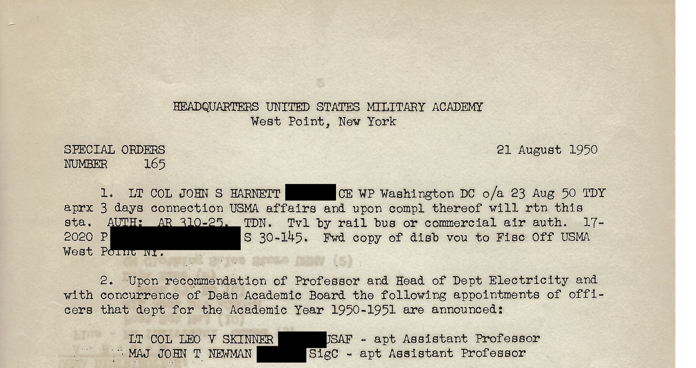 Jack’s West Point faculty appointment