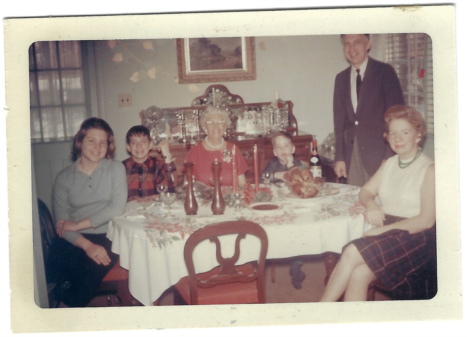 Group at dining table