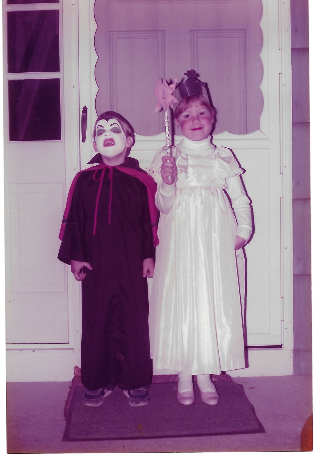 Two children in costumes