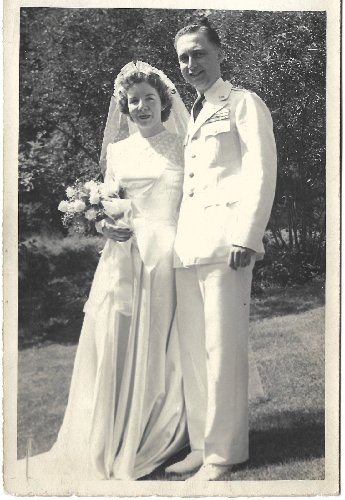 Jean and Jack on their wedding day