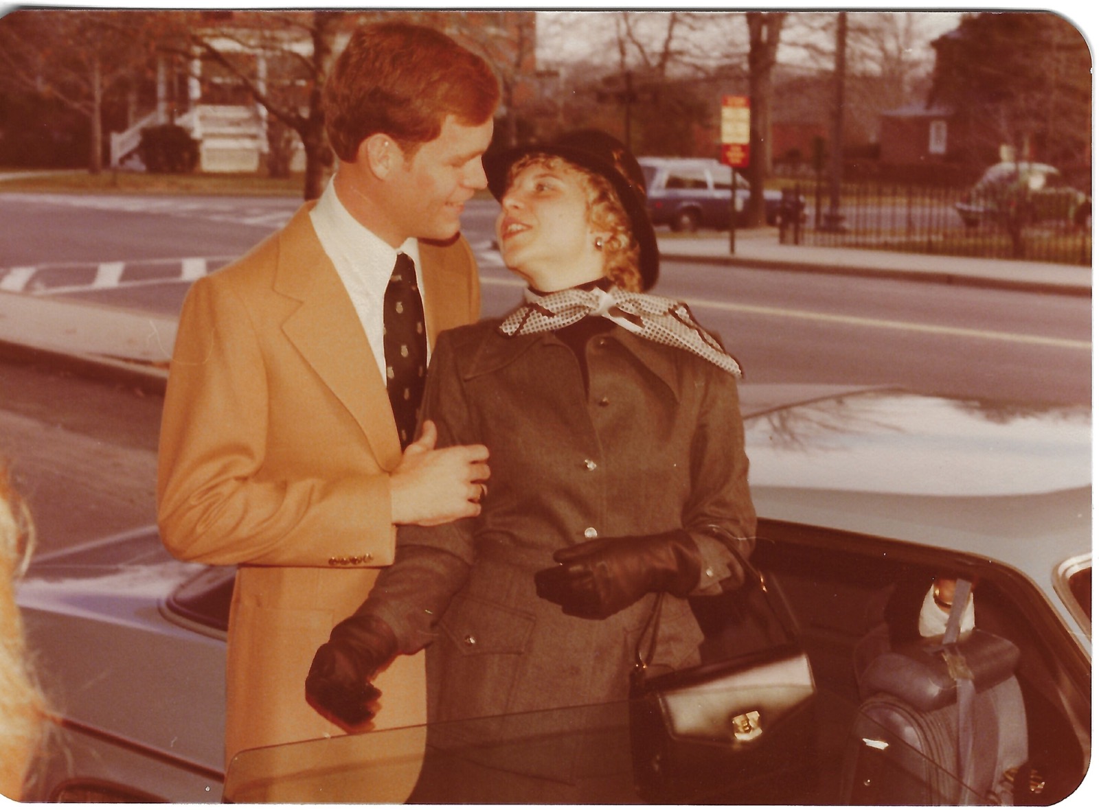 Betty and Dave leaving for their honeymoon