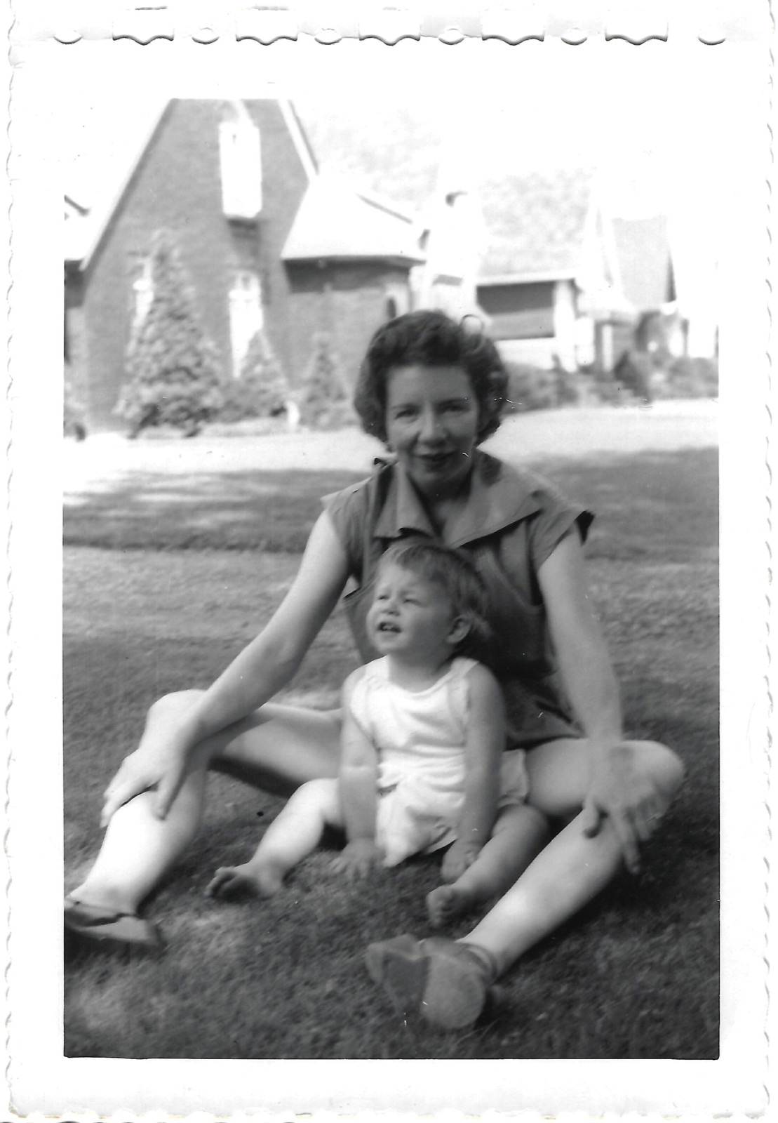 Jean and Betty on a lawn