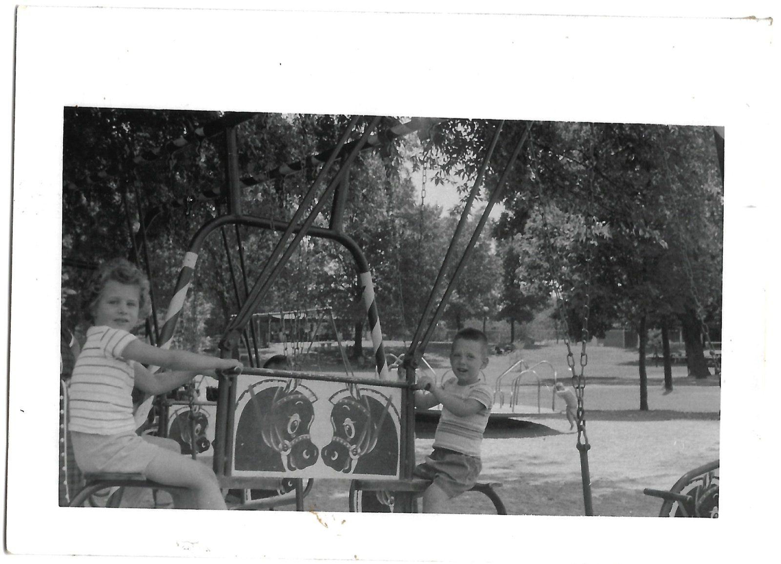 Betty and Bob on swings