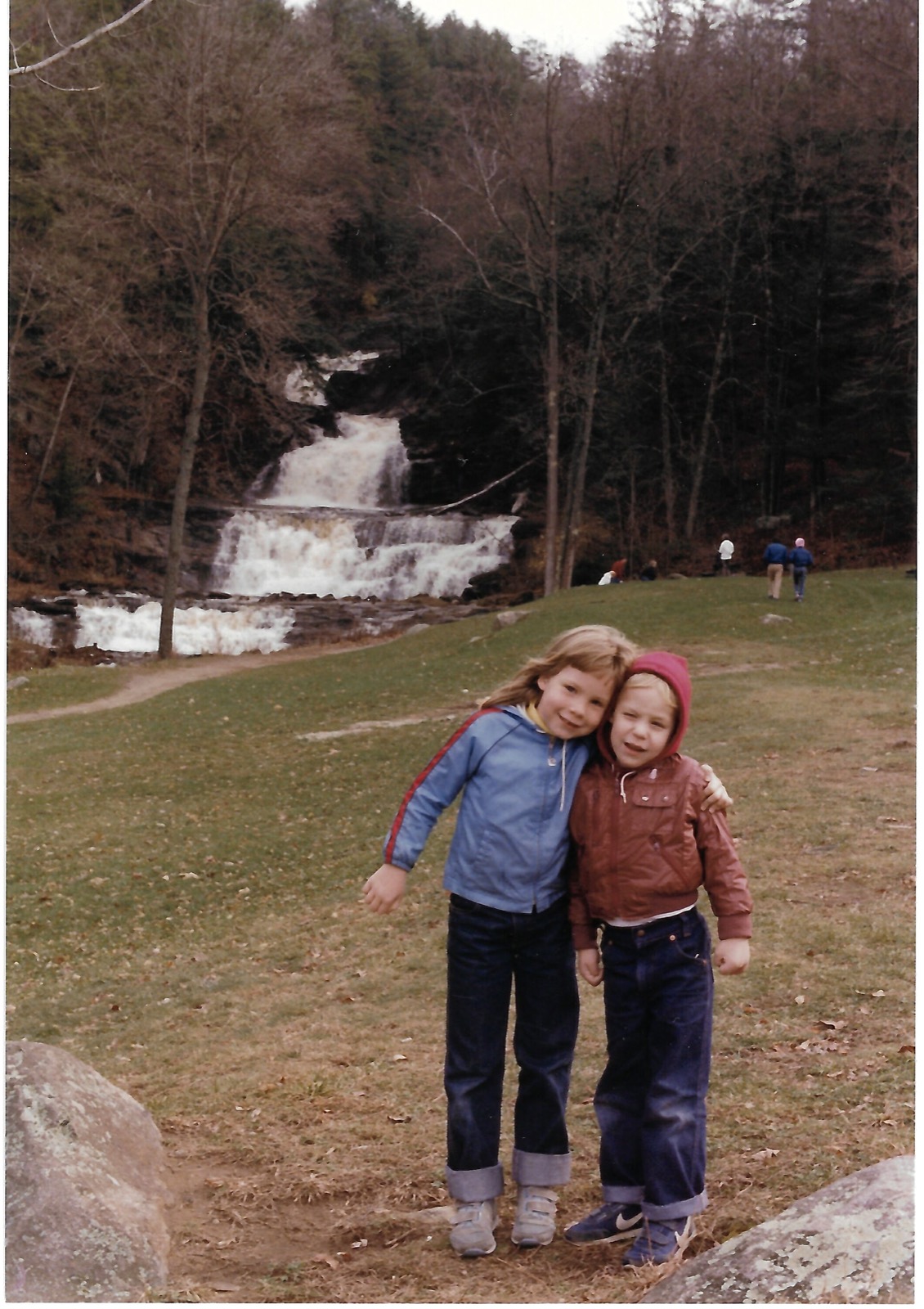 Eileen and Dave by a waterfall
