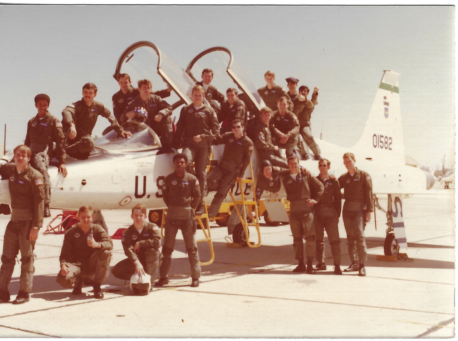 Military group with aircraft