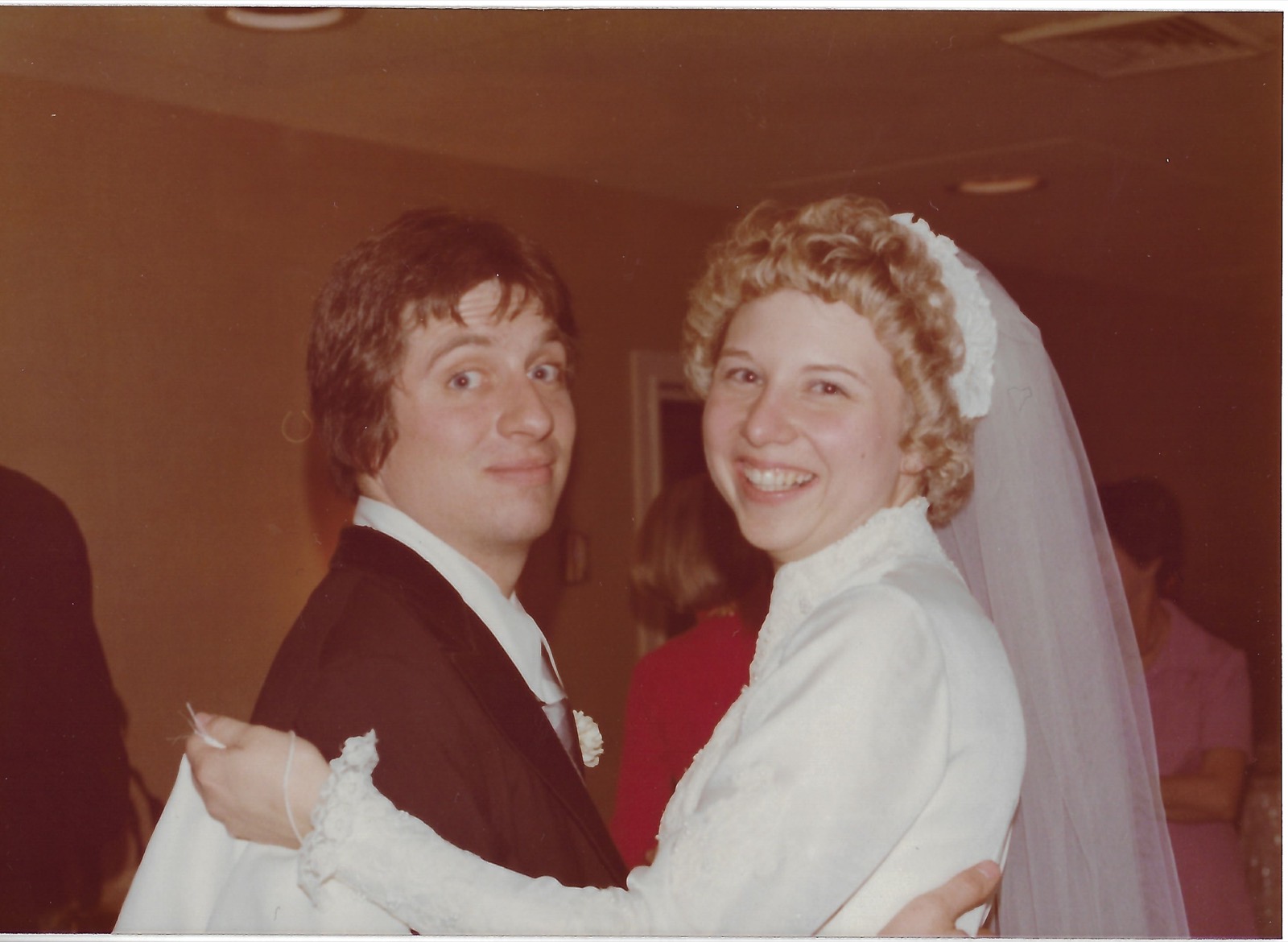 A couple at a wedding