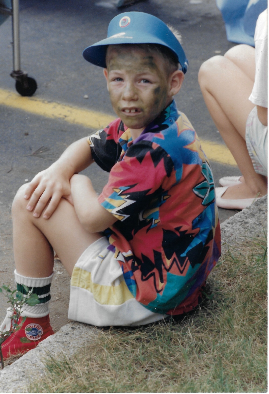 Young Dave in a colorful shirt