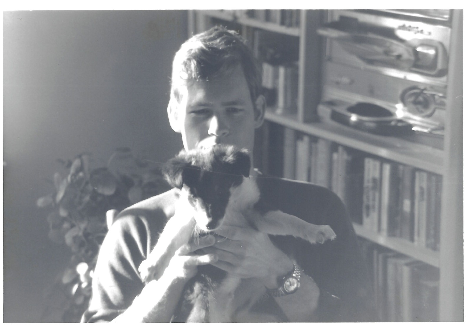 Dave with Lance indoors