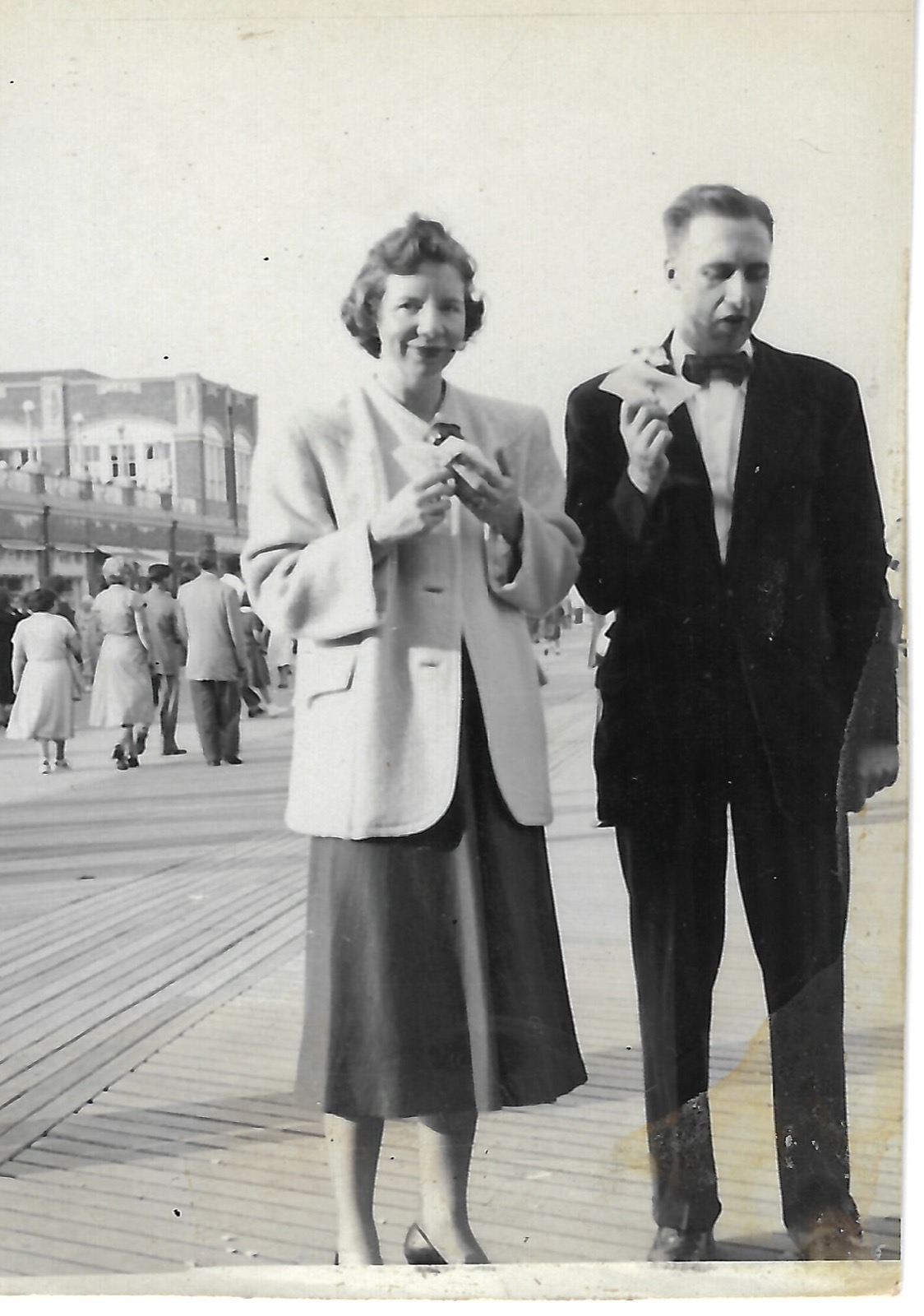 Jean and Jack on a boardwalk