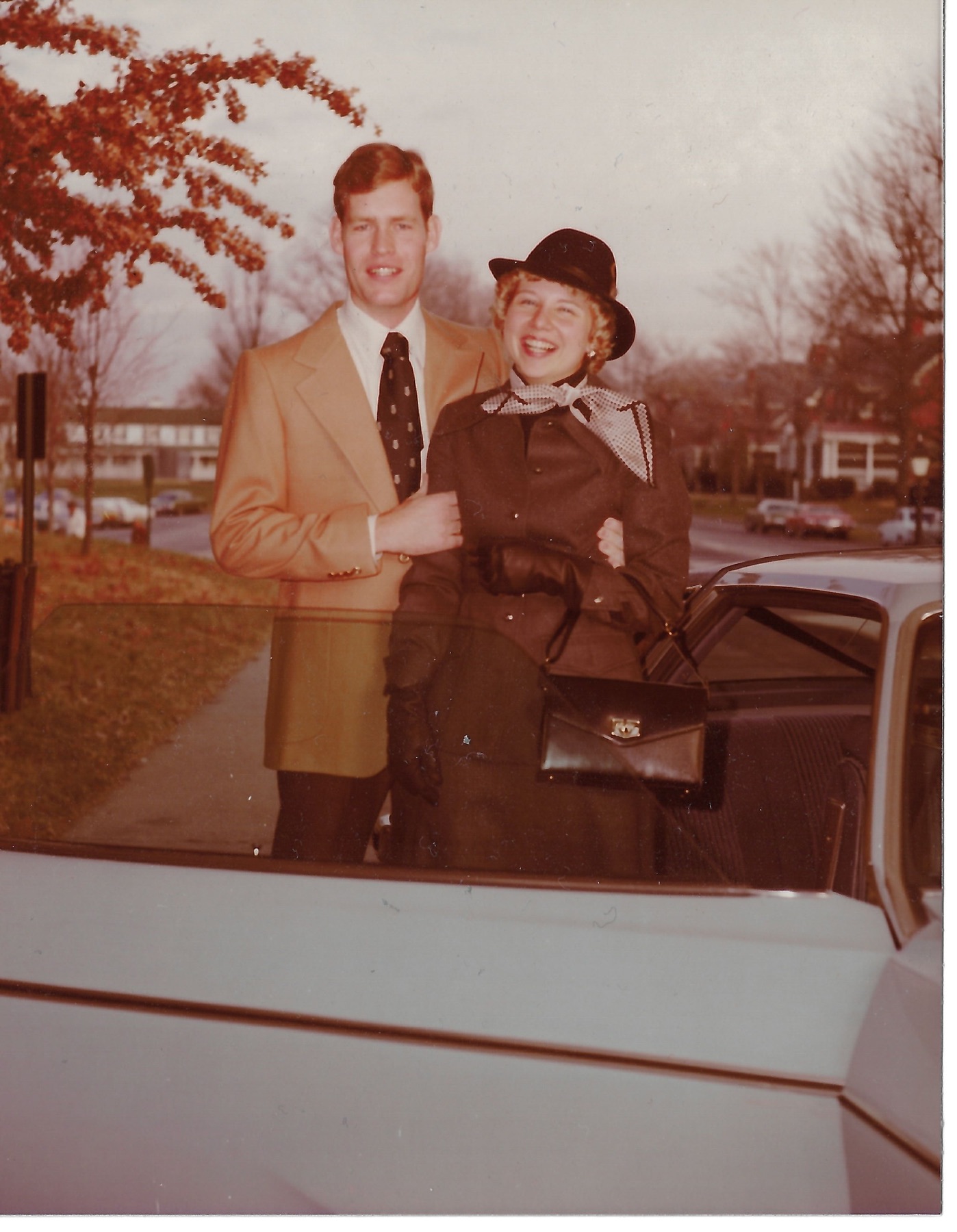 Betty and Dave leaving for their honeymoon