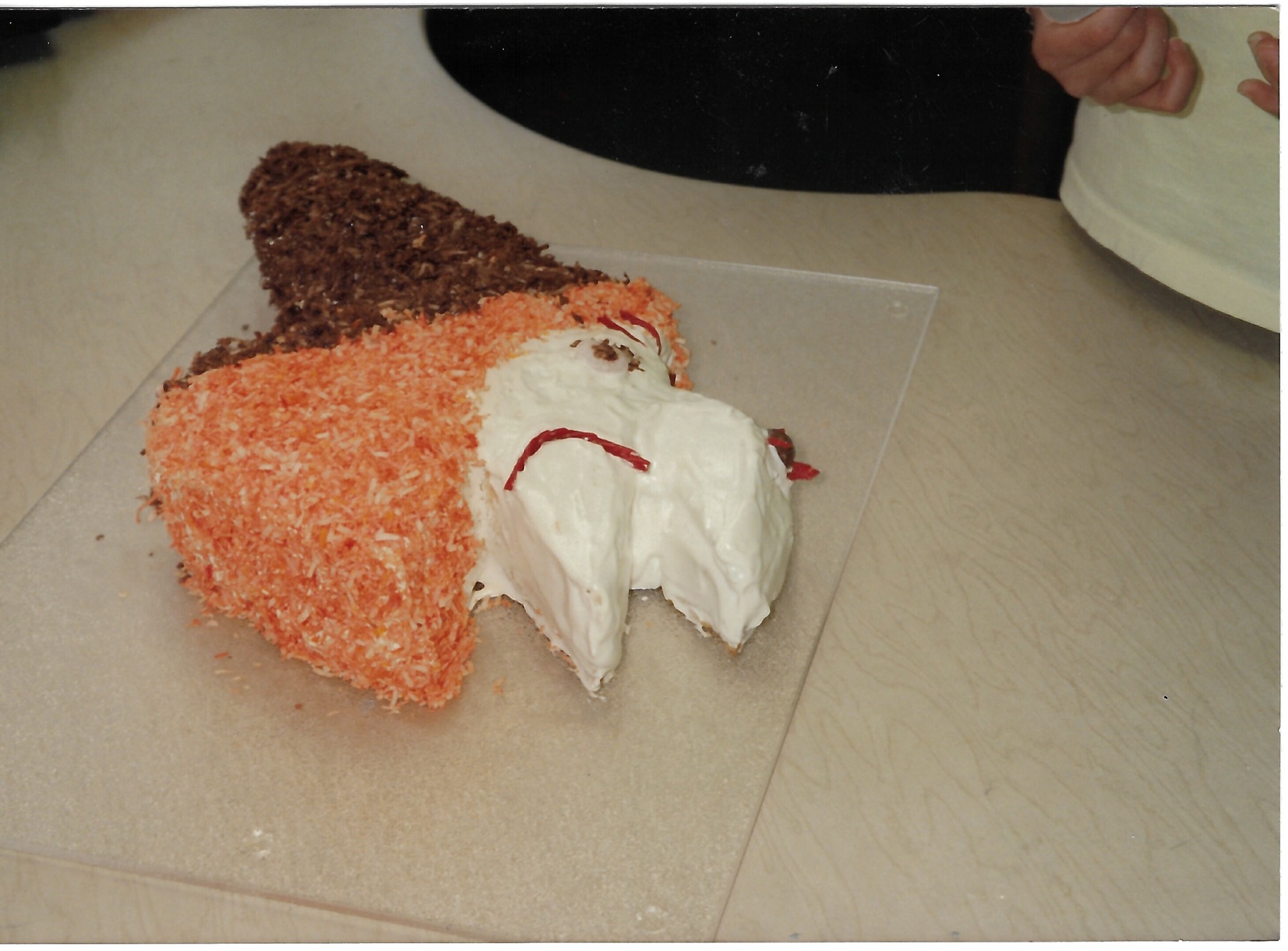 A decorated cake made by Betty