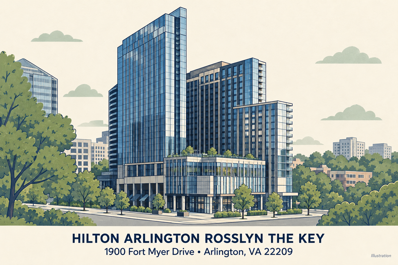 Illustration of the family hotel
